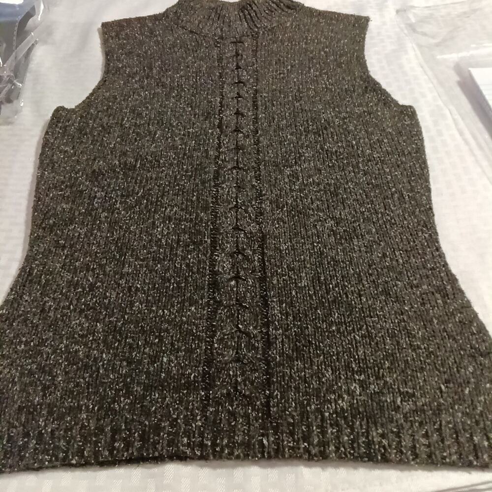 B Moss Women's Sweater Vest Size M Silk Wool Blend Pullover Preppy Academia - Picture 2 of 7